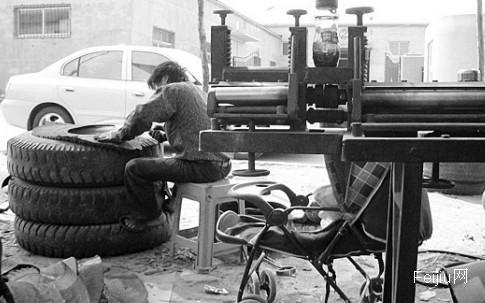 代县取缔轮胎翻新黑窝点