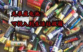无汞废电池可投入到生活垃圾箱